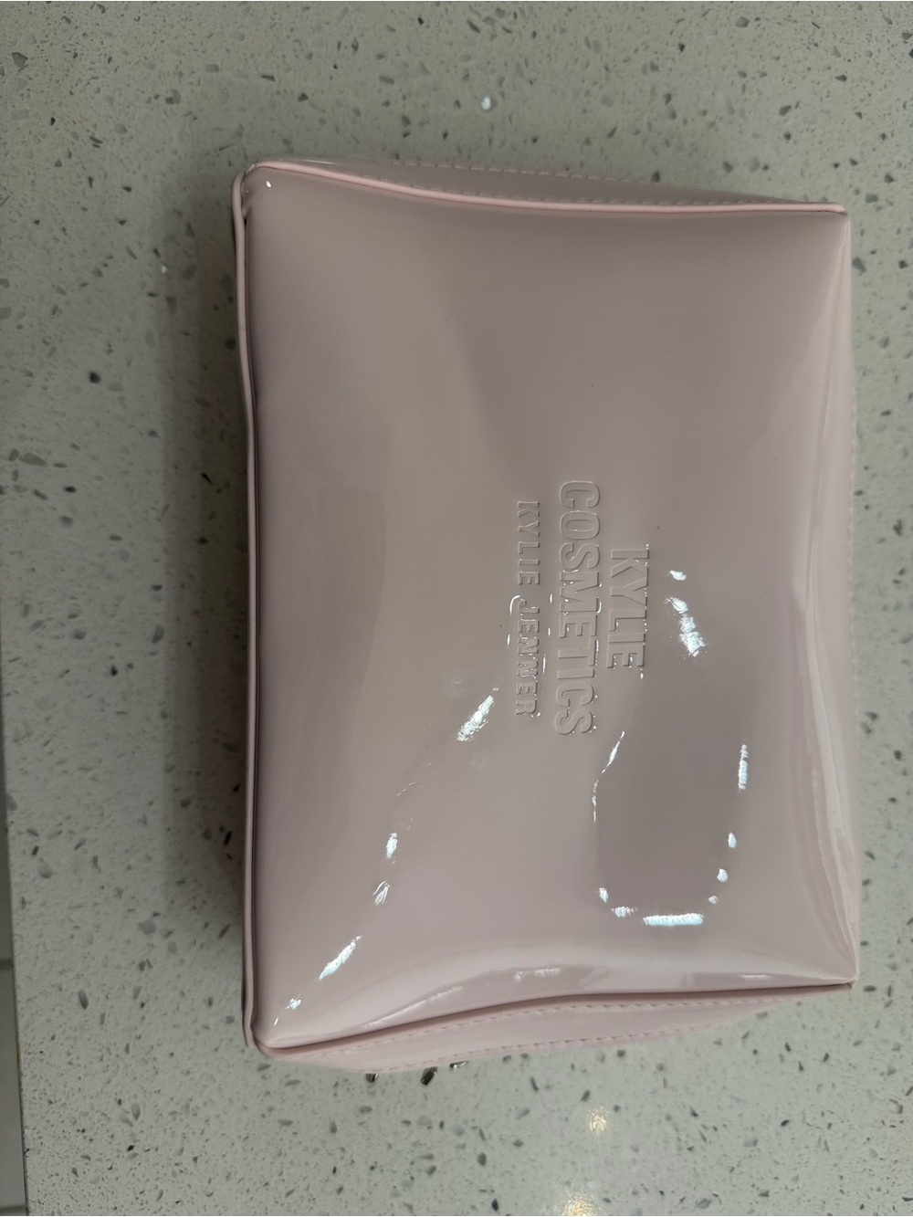 Kylie Cosmetics Glossy Pale Pink Patent Makeup Case